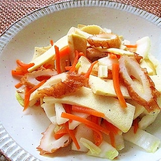 白菜と高野豆腐とちくわの炒め物